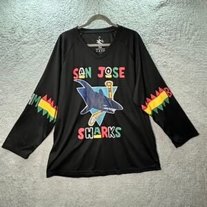 San Jose Sharks NHL Unisex Fan Jersey Black History Month V-Neck Lightweight